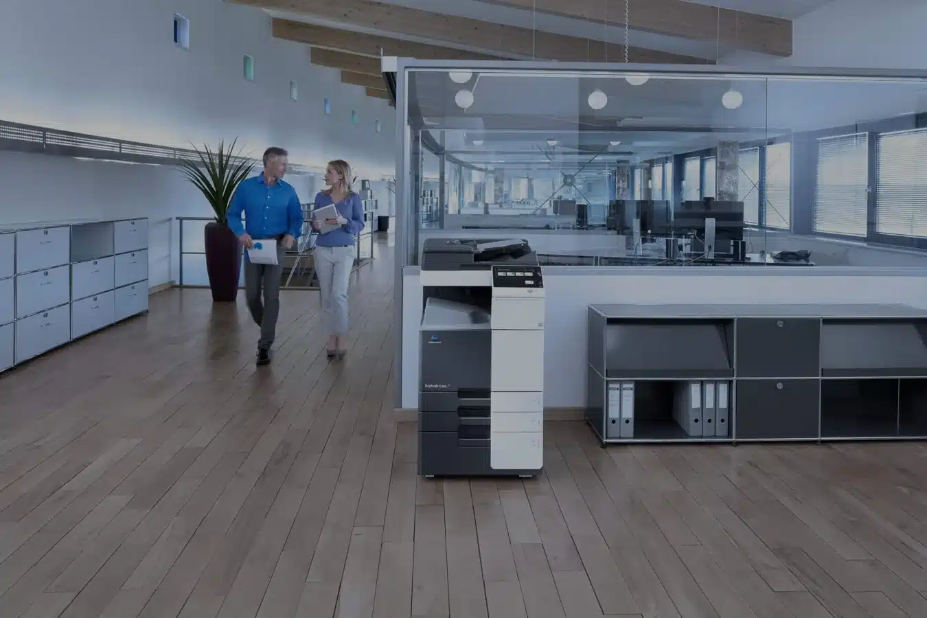 A professional office with equipment